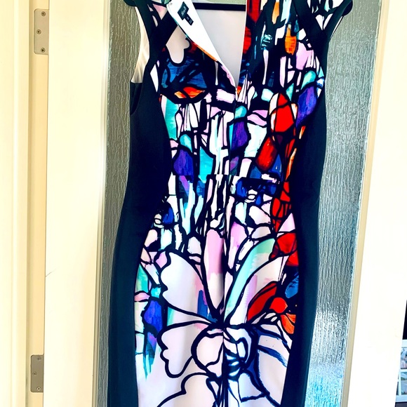 Alexia B Black & multiple colours pattern size 10 - Picture 3 of 3